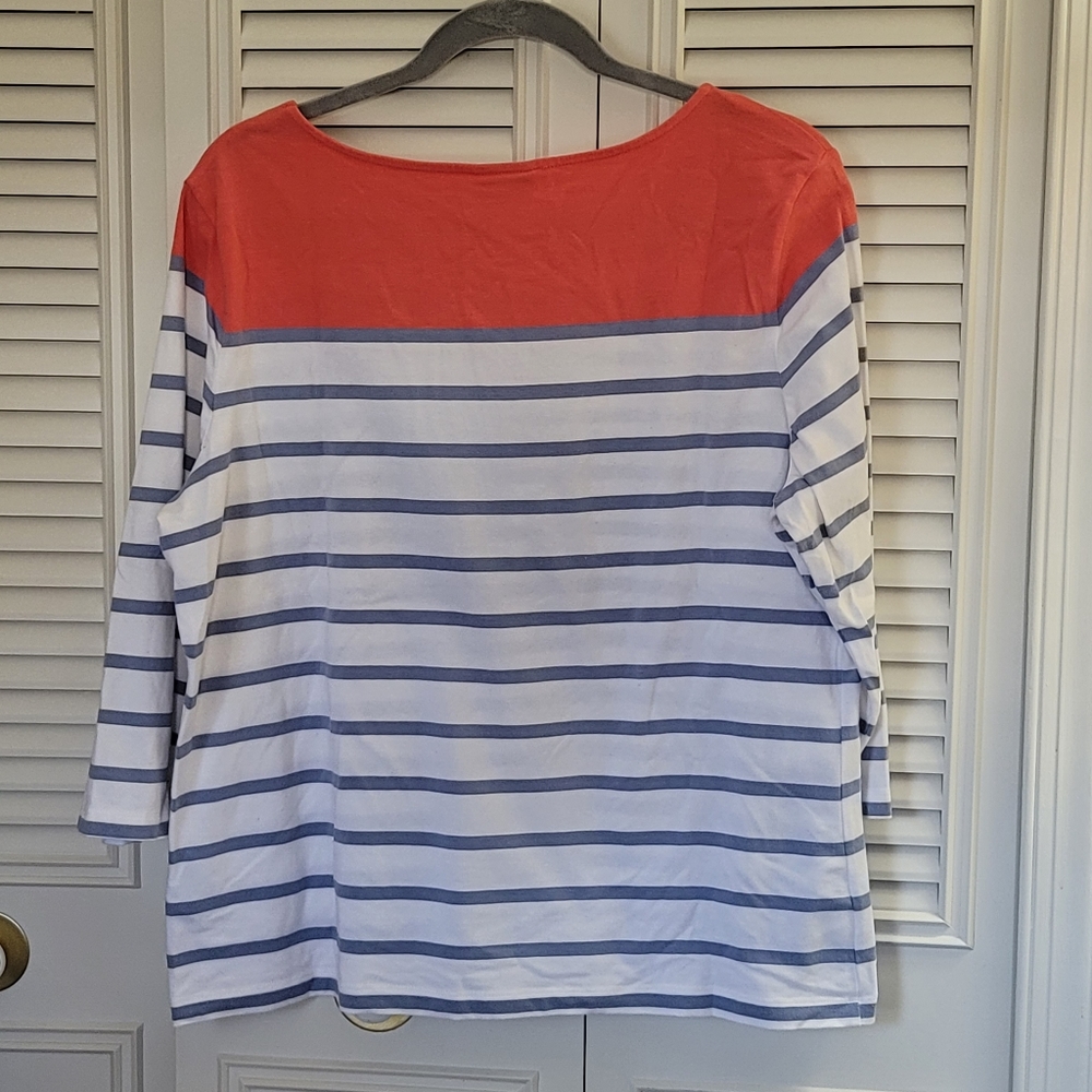 Ruby Rd. stripe colorblock knit top - Picture 5 of 7